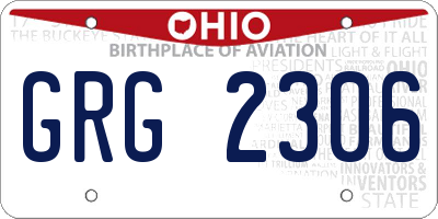 OH license plate GRG2306
