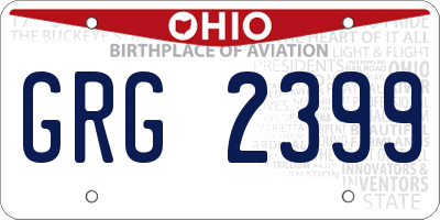 OH license plate GRG2399