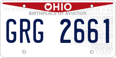OH license plate GRG2661
