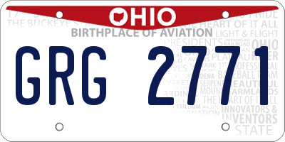 OH license plate GRG2771