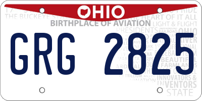 OH license plate GRG2825