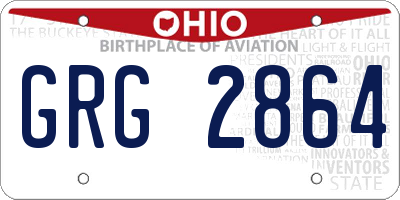OH license plate GRG2864