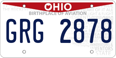 OH license plate GRG2878