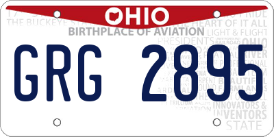 OH license plate GRG2895