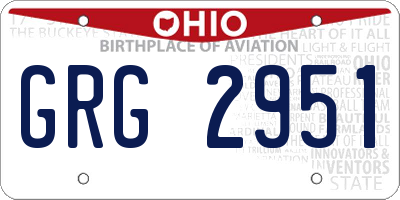 OH license plate GRG2951