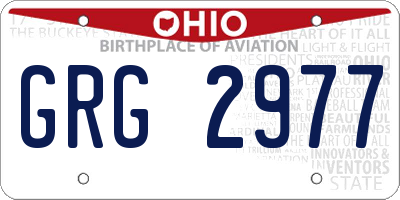 OH license plate GRG2977