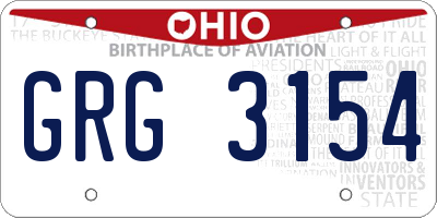 OH license plate GRG3154