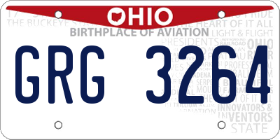 OH license plate GRG3264