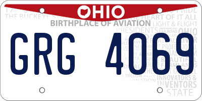 OH license plate GRG4069