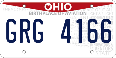 OH license plate GRG4166