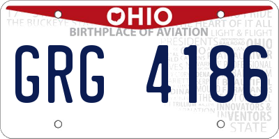 OH license plate GRG4186