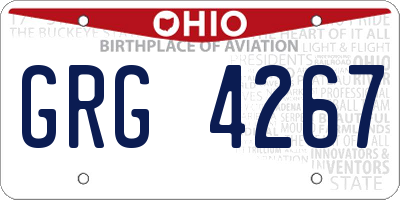 OH license plate GRG4267