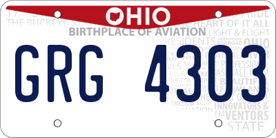 OH license plate GRG4303
