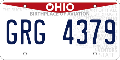 OH license plate GRG4379