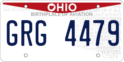 OH license plate GRG4479