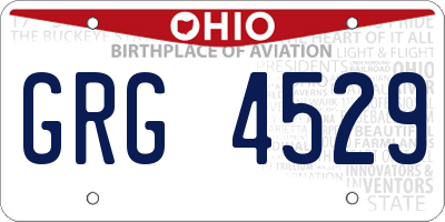OH license plate GRG4529