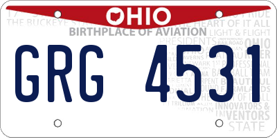 OH license plate GRG4531