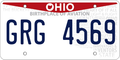 OH license plate GRG4569