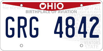 OH license plate GRG4842