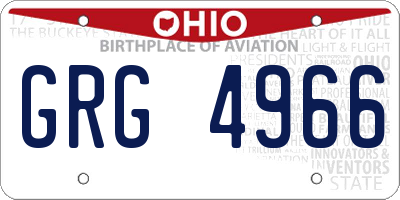 OH license plate GRG4966