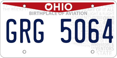 OH license plate GRG5064