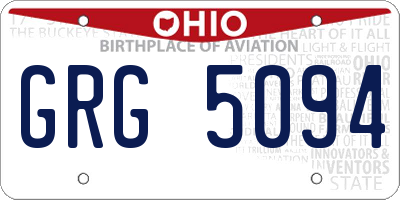 OH license plate GRG5094