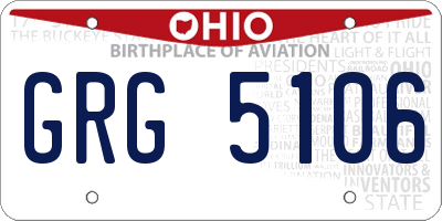 OH license plate GRG5106