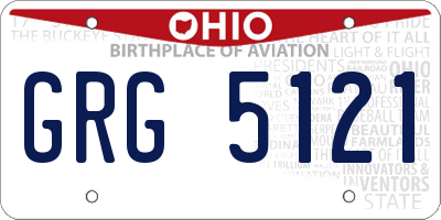 OH license plate GRG5121