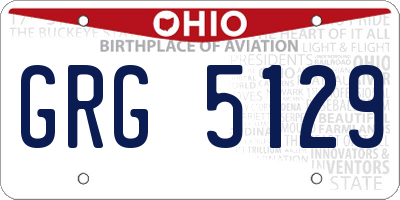 OH license plate GRG5129
