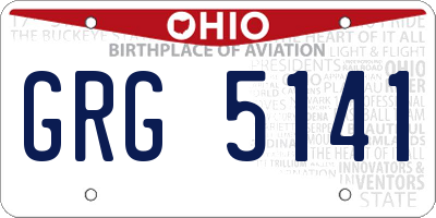 OH license plate GRG5141