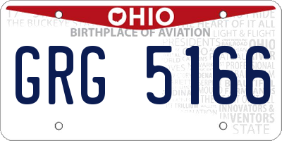 OH license plate GRG5166