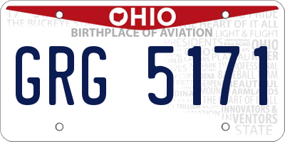 OH license plate GRG5171