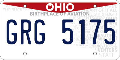 OH license plate GRG5175