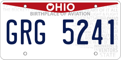 OH license plate GRG5241