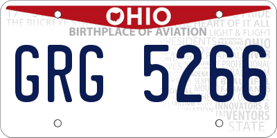 OH license plate GRG5266
