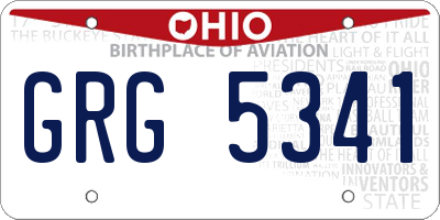 OH license plate GRG5341