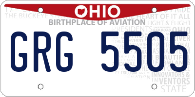 OH license plate GRG5505