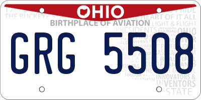 OH license plate GRG5508