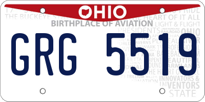 OH license plate GRG5519