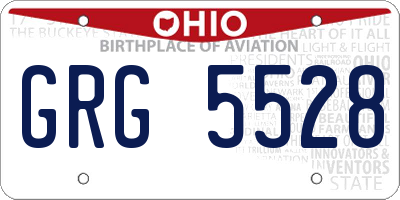 OH license plate GRG5528