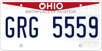 OH license plate GRG5559