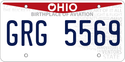 OH license plate GRG5569