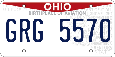 OH license plate GRG5570