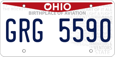 OH license plate GRG5590
