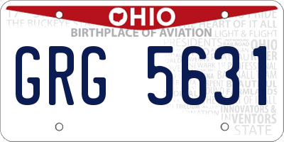 OH license plate GRG5631