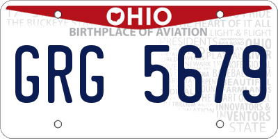 OH license plate GRG5679