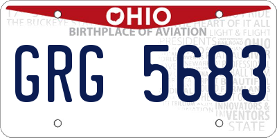 OH license plate GRG5683