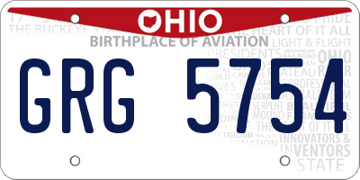 OH license plate GRG5754