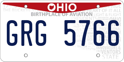 OH license plate GRG5766