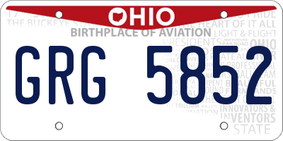 OH license plate GRG5852